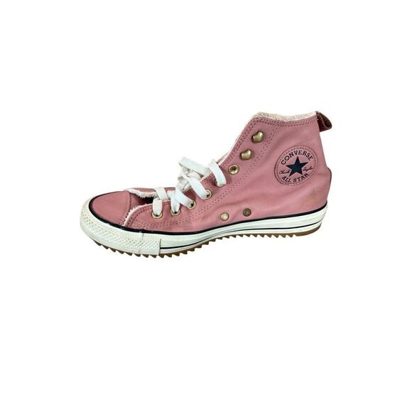 Converse Chuck Taylor All Star Womens Pink Leather Hiker Hi Top Sneakers Size 10 - Picture 6 of 7